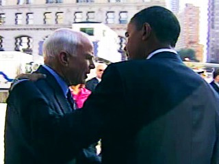 Obama, McCain Share a Hug